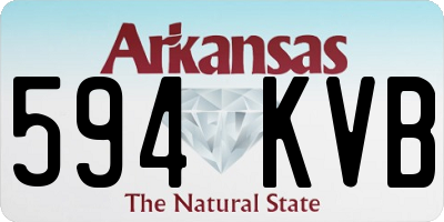 AR license plate 594KVB