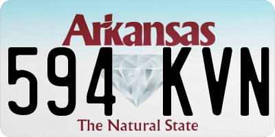 AR license plate 594KVN