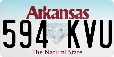 AR license plate 594KVU