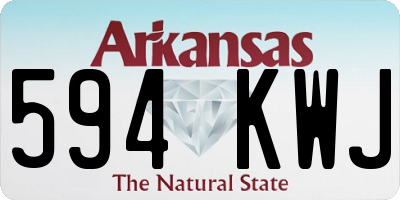 AR license plate 594KWJ