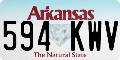 AR license plate 594KWV