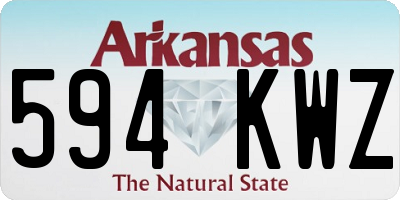 AR license plate 594KWZ