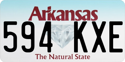 AR license plate 594KXE
