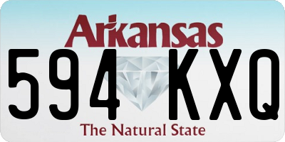 AR license plate 594KXQ