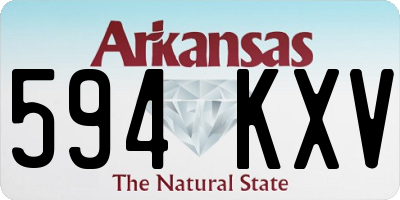 AR license plate 594KXV