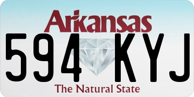 AR license plate 594KYJ