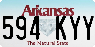 AR license plate 594KYY