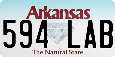 AR license plate 594LAB