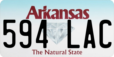 AR license plate 594LAC