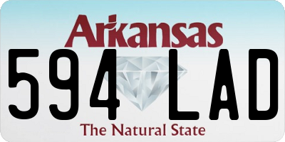AR license plate 594LAD