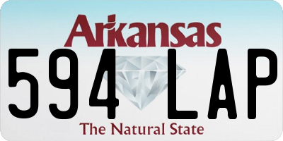 AR license plate 594LAP