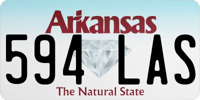 AR license plate 594LAS