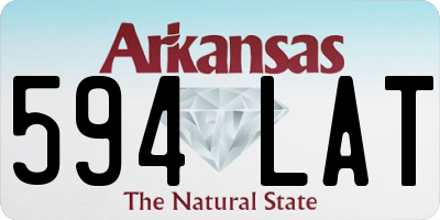 AR license plate 594LAT