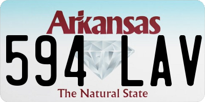 AR license plate 594LAV
