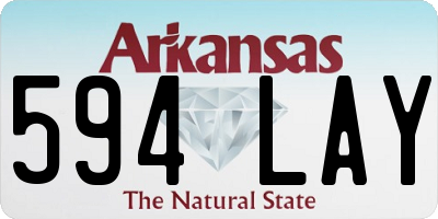 AR license plate 594LAY