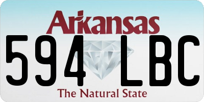 AR license plate 594LBC