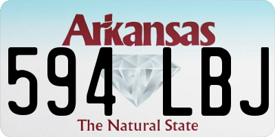 AR license plate 594LBJ