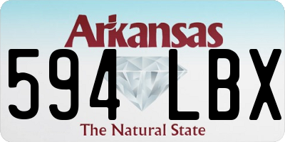 AR license plate 594LBX