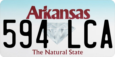 AR license plate 594LCA