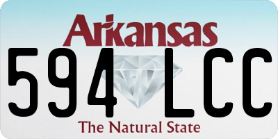 AR license plate 594LCC