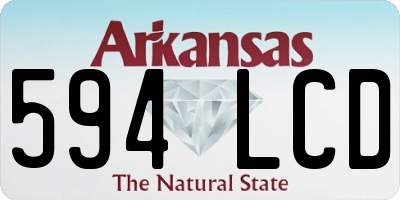 AR license plate 594LCD