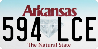AR license plate 594LCE