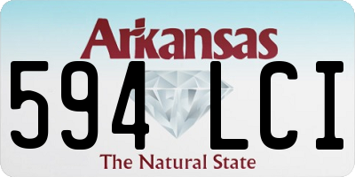 AR license plate 594LCI