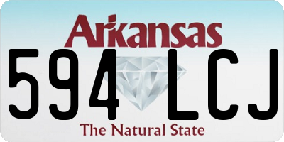 AR license plate 594LCJ