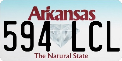 AR license plate 594LCL