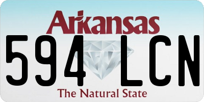 AR license plate 594LCN