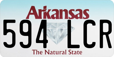 AR license plate 594LCR