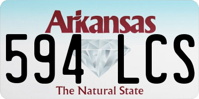 AR license plate 594LCS