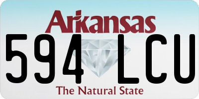 AR license plate 594LCU
