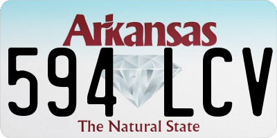 AR license plate 594LCV