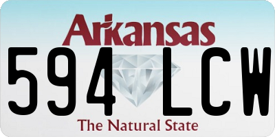 AR license plate 594LCW