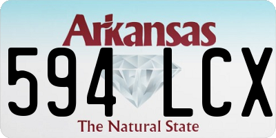 AR license plate 594LCX