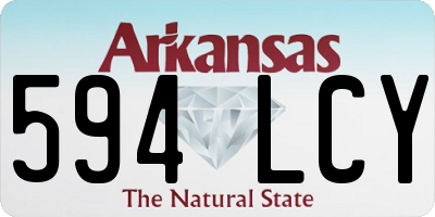 AR license plate 594LCY