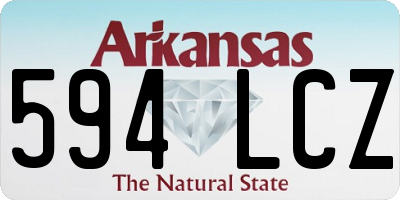 AR license plate 594LCZ