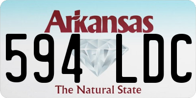 AR license plate 594LDC