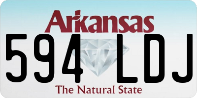 AR license plate 594LDJ