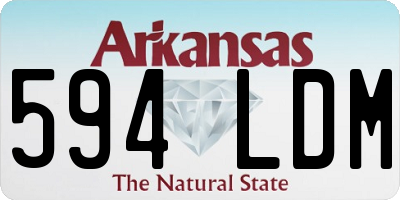 AR license plate 594LDM