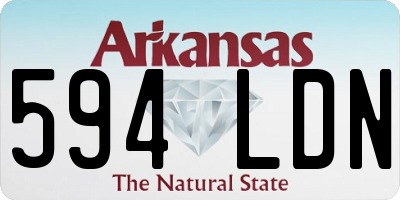 AR license plate 594LDN