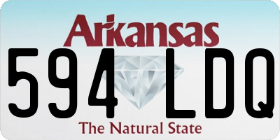 AR license plate 594LDQ