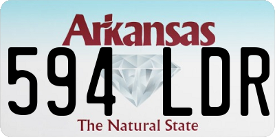 AR license plate 594LDR