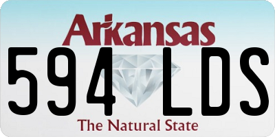 AR license plate 594LDS