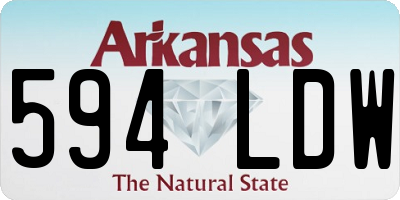 AR license plate 594LDW