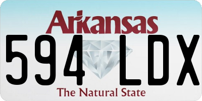 AR license plate 594LDX