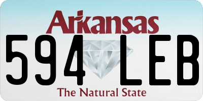 AR license plate 594LEB