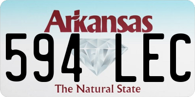 AR license plate 594LEC
