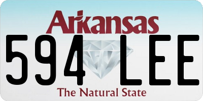 AR license plate 594LEE